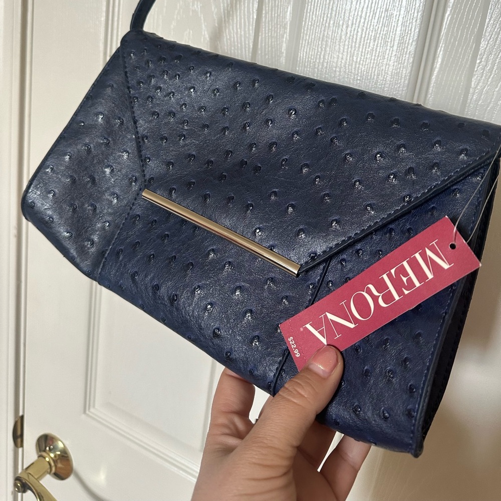 NWT Faux Ostrich Skin Purse